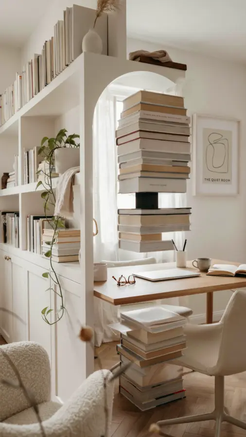 Dish Rack Floating Shelves | DIY Home Office Decor Idea | Budget Wall Storage