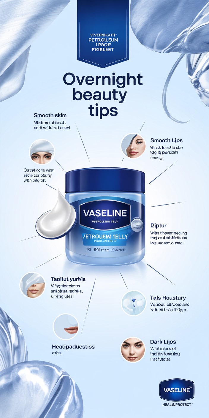 7 Overnight Beauty Tips for Glowing Skin Using Vaseline Jelly