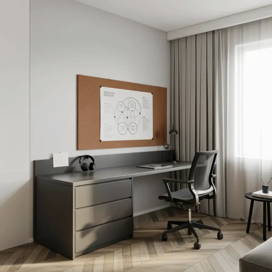 Calm Home Office Decor Ideas from a Clay Apartment
