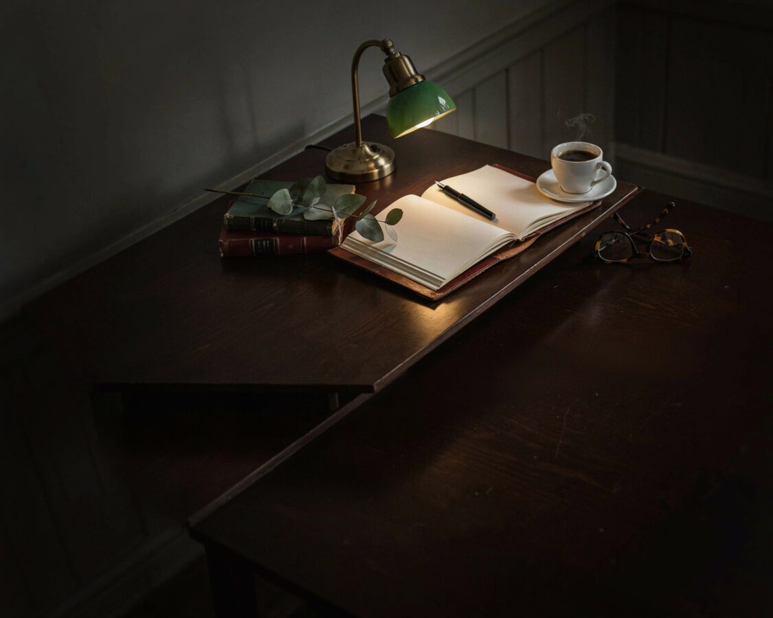 Minimalist Side Table for Home Office | Functional Workspace Decor | Small Desk Accessory