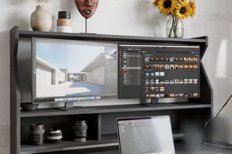 Wall-mounted desk for small home office | DropTop by Pith & Stem | Space-saving desk setup ideas