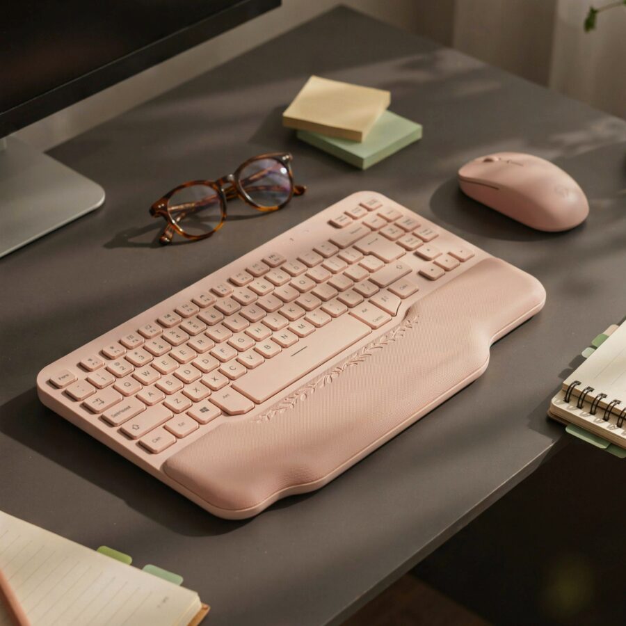 Cushioned Palm Rest for Typing | Three-Layer Wrist Support Relief | Home Office WFH Essentials