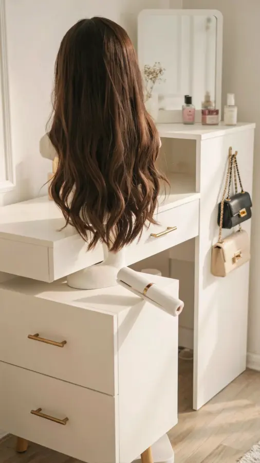 Small Makeup Vanity Desk for Home Office | 3-in-1 with Flip Top Mirror & Drawers