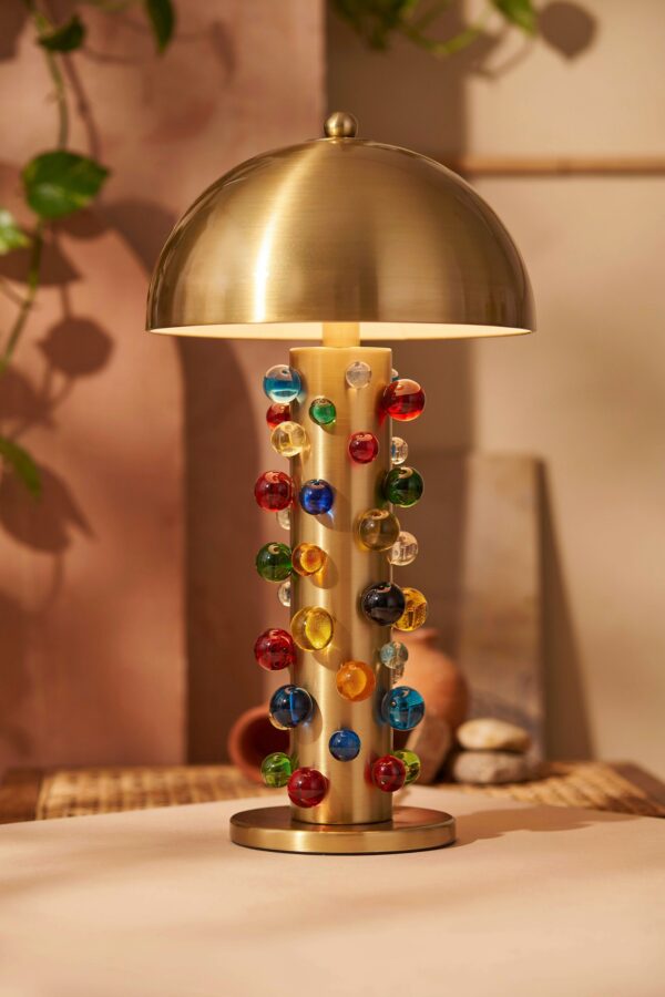 Bubble Colorful Glass Table Lamp | Modern Mushroom Desk Lamp for Home Office | Handmade Artisan Lighting