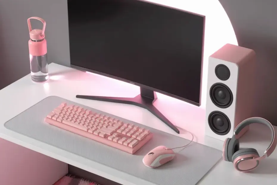 Gamer Girl Bedroom Desk Setup for Cozy Fall Nights 🍂