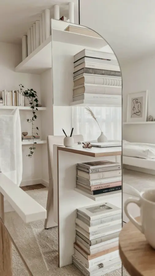 DIY Floating Shelves from Dish Racks for Your Home Office